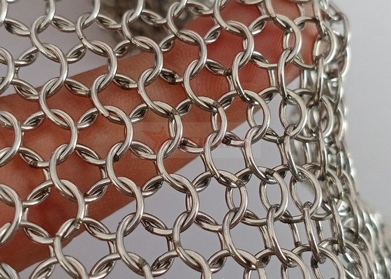 部屋ディバイダーのための溶接されたステンレス鋼Chainmailの金属の網のカーテン0.8mm x 7mm