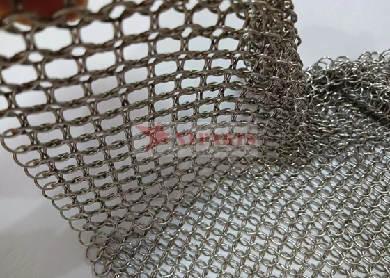 溶接されたタイプが付いている真鍮の銅7mmのステンレス鋼のチェーン・メール リング網のカーテン