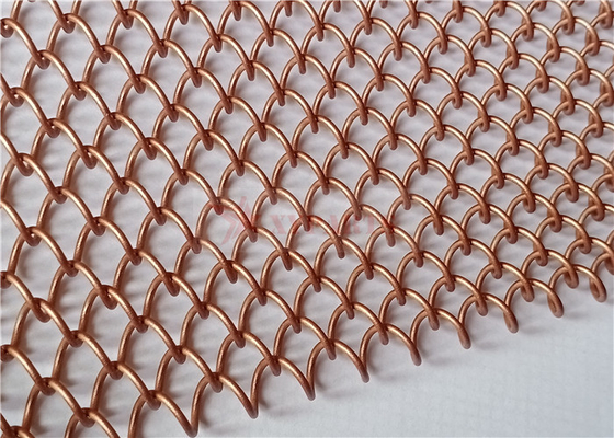 スペース ディバイダーのカーテンとして使用されるアルミ合金のコイルの網の飾り布の銅色