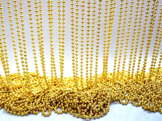 ボディ衣服の装飾のための金色のビードのコネクター3.2mmの金属球の鎖
