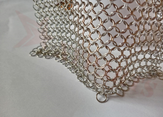 7mm溶接されたリング金属の網のカーテン部屋ディバイダーのステンレス鋼