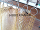 輝いた金色304のステンレス鋼 リング網のChainmail部屋ディバイダーのカーテン1mm x 8mm