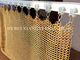 建築設計のための金色のWm Serie Chainmailリング網のカーテン