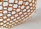 金色の建築金属の網のカーテン1.5x15mmのステンレス鋼